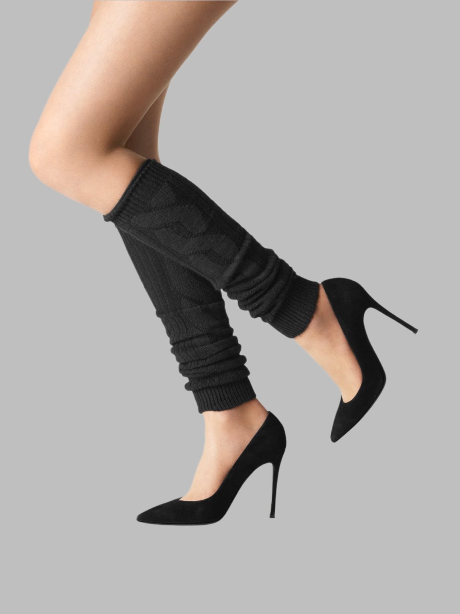 Cleo Legwarmers 80D - Rayon & Angora blend, ribbed - FOGAL