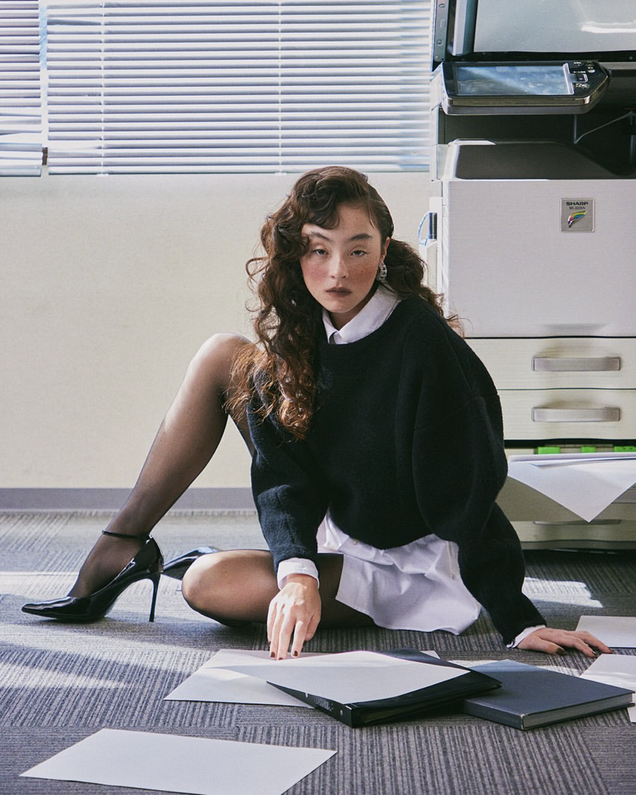Serena Motola in Fogal for Dew Magazine