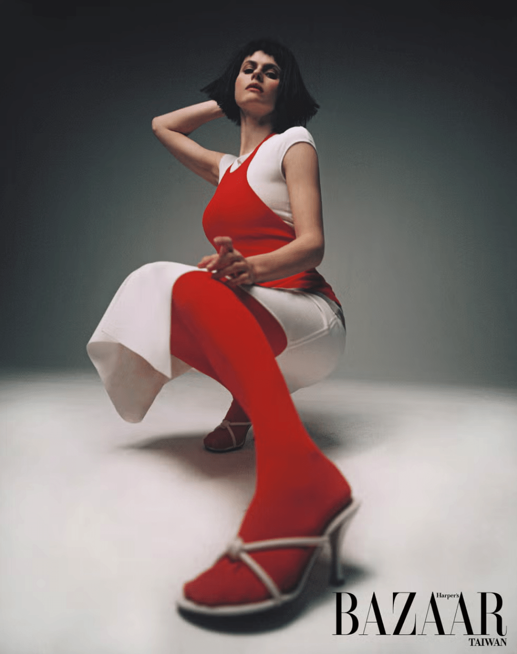 Alexandra Daddario wearing Fogal for Harper's Bazaar Taiwan - Fogal