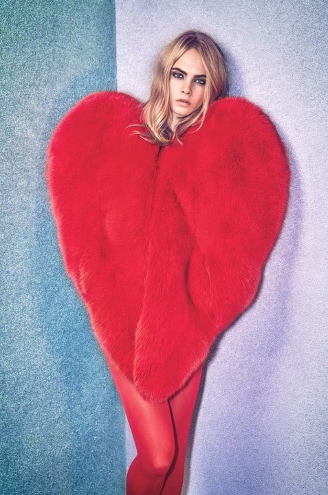 Cara Delevingne in Opaque Red 30D Tights by Fogal - Fogal