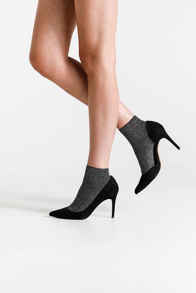 Fogal - Ama - Rib pattern, cotton - lurex mix - Ankle Socks - 80den