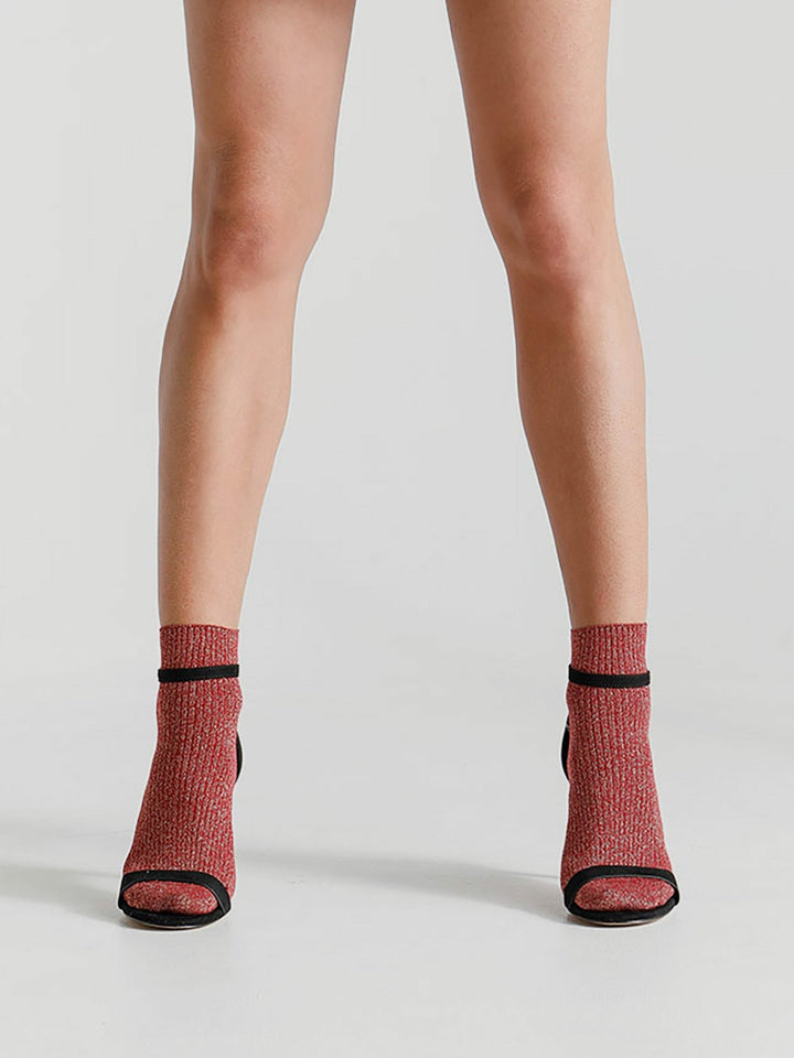 Fogal - Ama - Rib pattern, cotton - lurex mix - Ankle Socks - 80den