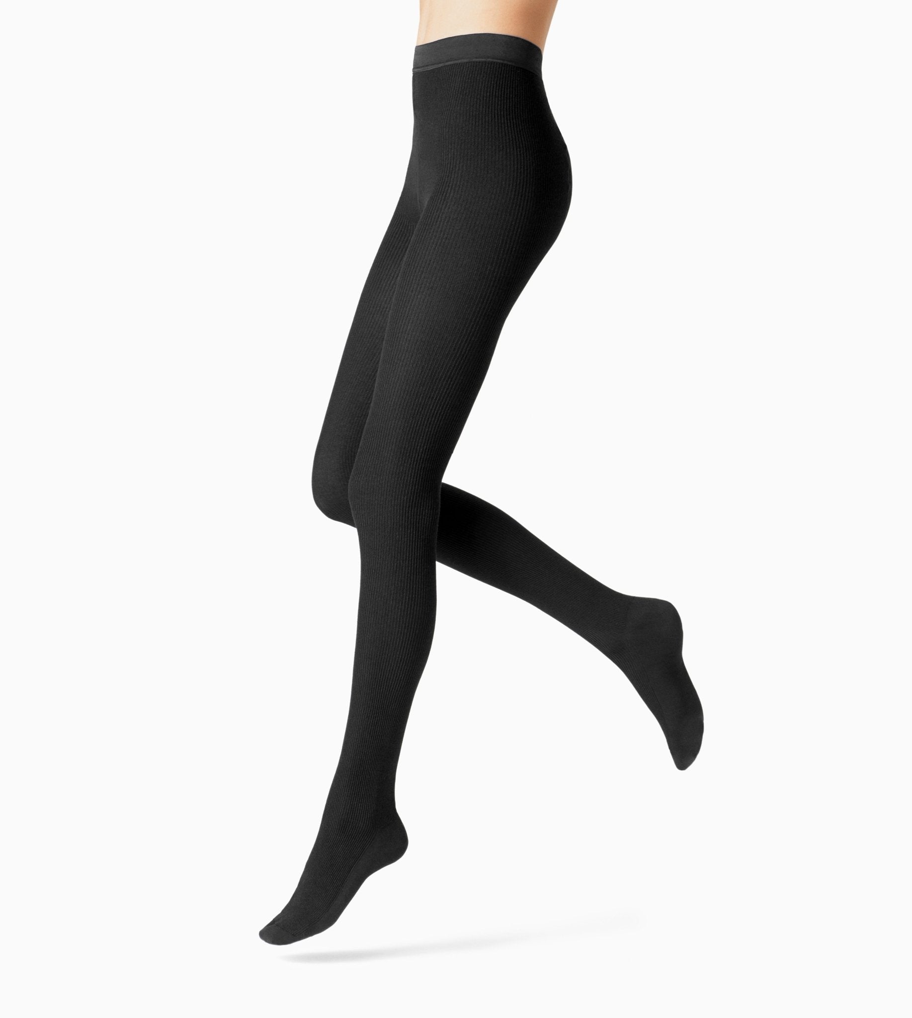 RYOGEN NIGHTCAMO TIGHTS / BLACK Lリョウゲン Nepal Tights 80D – Wool, Silk & Cashmere, fine rib - FOGAL